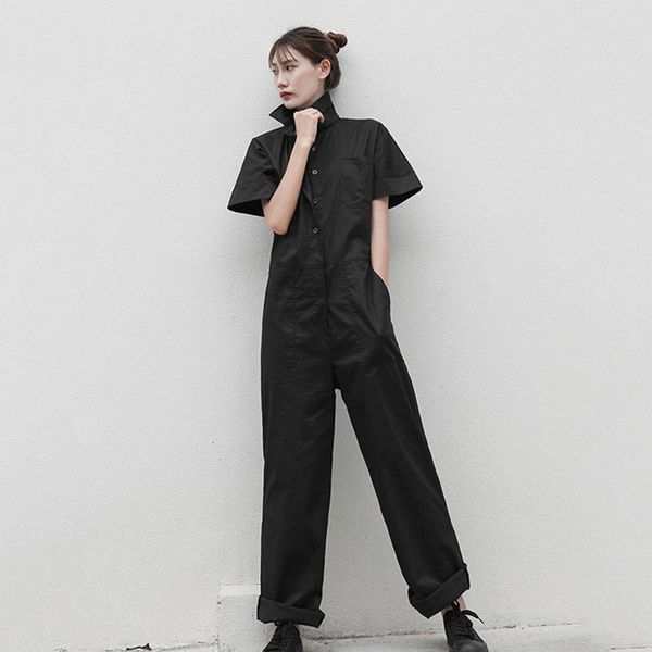 women's jumpsuits & rompers loose fit black brief temperament women jumpsuit high waist pocket stitch pants fashion tide spring autumn, Black;white
women's jumpsuits & rompers loose fit black brief temperament women jumpsuit high waist pocket stitch pants fashion tide spring autumn, Black;white