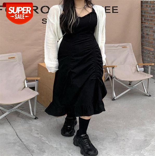 white suspender dress, net celebrity, waist was thin, mid-length drawstring design skirt female #dm5t, Black;gray
white suspender dress, net celebrity, waist was thin, mid-length drawstring design skirt female #dm5t, Black;gray