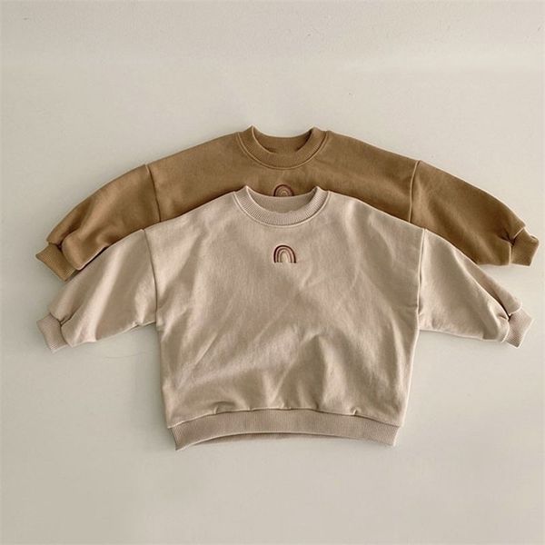 kids sweatshirts baby boys long sleeved cotton toddler girl rainbow embroidery design clothes child loose sweatshirt 12m-6y 211111, Black
kids sweatshirts baby boys long sleeved cotton toddler girl rainbow embroidery design clothes child loose sweatshirt 12m-6y 211111, Black