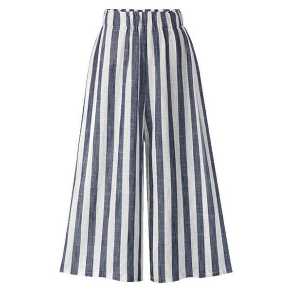 women's pants & capris women cropped loose striped wide-leg linen stylish style, Black;white
women's pants & capris women cropped loose striped wide-leg linen stylish style, Black;white