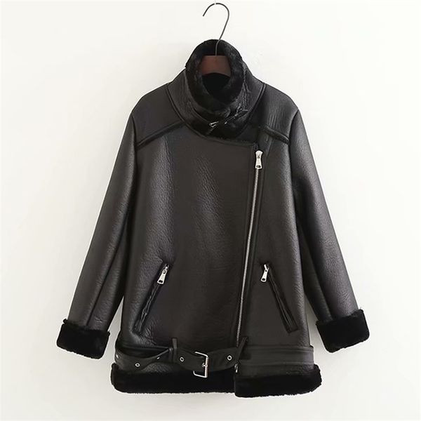 women winter motor pu jackets coats faux rabbit fur thicken warm solid female fashion street jacket outerwear clothes 210513, Black;brown
women winter motor pu jackets coats faux rabbit fur thicken warm solid female fashion street jacket outerwear clothes 210513, Black;brown
