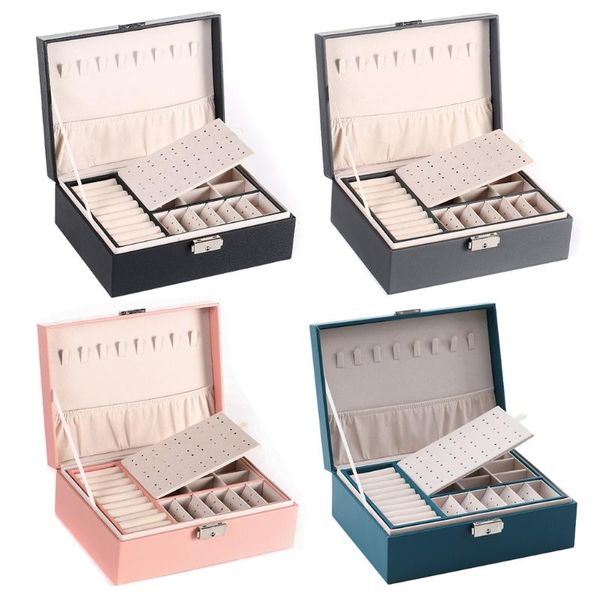 jewelry pouches, bags protable travel pu double layers box display organizer earrings rings necklaces storage holder women girls gifts, Pink;blue
jewelry pouches, bags protable travel pu double layers box display organizer earrings rings necklaces storage holder women girls gifts, Pink;blue