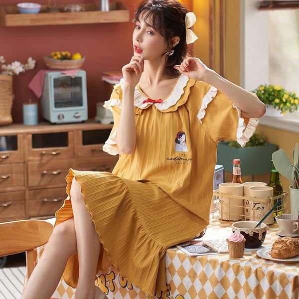 women's sleepwear summer cute night dress women plus size nightgowns cartoon print sleepshirts short-sleeves nightie nightdress cotton, Black;red
women's sleepwear summer cute night dress women plus size nightgowns cartoon print sleepshirts short-sleeves nightie nightdress cotton, Black;red