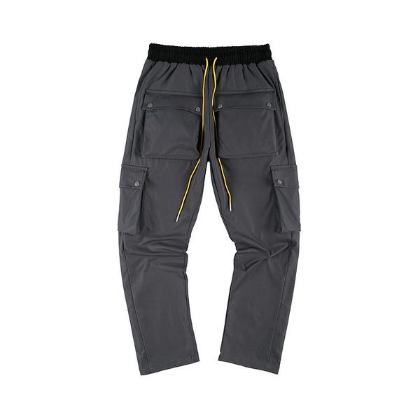 men's pants army green men women 1:1 vintage cargo wash old multiple pockets zipper drawstring trousers, Black
men's pants army green men women 1:1 vintage cargo wash old multiple pockets zipper drawstring trousers, Black