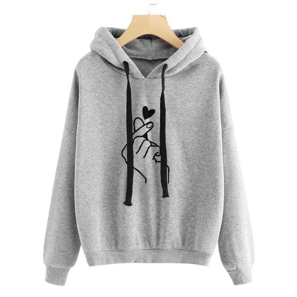 women's hoodies & sweatshirts long sleeve casual sweatshirt finger heart print love kawaii harajuku fashion printing pattern women, Black
women's hoodies & sweatshirts long sleeve casual sweatshirt finger heart print love kawaii harajuku fashion printing pattern women, Black