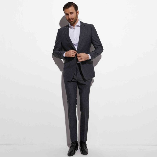 men's suits & blazers warm charcoal grey subtle stripe brushed wool blend for winter custom made slim fit winter,heavy, White;black
men's suits & blazers warm charcoal grey subtle stripe brushed wool blend for winter custom made slim fit winter,heavy, White;black