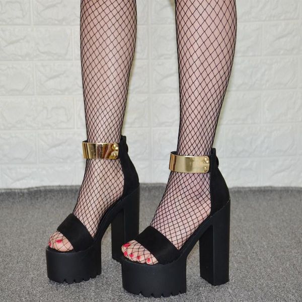 15cm spring style suede thick heel waterproof platform high heels with open toe sandals for women slippers, Black
15cm spring style suede thick heel waterproof platform high heels with open toe sandals for women slippers, Black