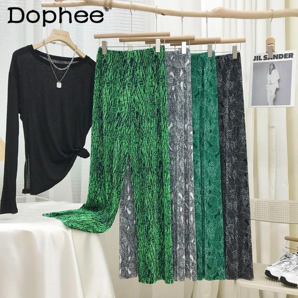 women's pants & capris retro printed elastic high waist pleated wide-leg women spring summer loose straight casual female trousers, Black;white
women's pants & capris retro printed elastic high waist pleated wide-leg women spring summer loose straight casual female trousers, Black;white