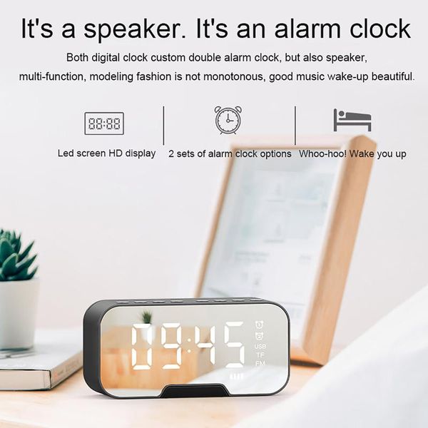 other clocks & accessories digital alarm clock fm radio wireless bluetooth mirror led with speaker portable bedroom decoration electronics w
other clocks & accessories digital alarm clock fm radio wireless bluetooth mirror led with speaker portable bedroom decoration electronics w