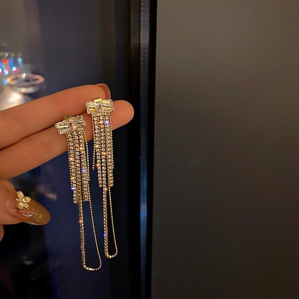 dangle & chandelier mengjiqiao korean elegant shiny rhinestone long tassel after hanging drop earrings for women girls fashion pendientes je, Silver
dangle & chandelier mengjiqiao korean elegant shiny rhinestone long tassel after hanging drop earrings for women girls fashion pendientes je, Silver