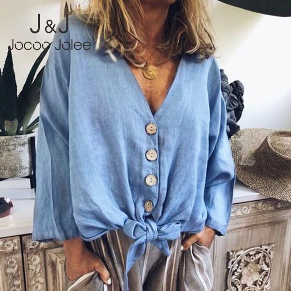 jocoo jolee retro single-breasted tie up bow crop women elegant solid long sleeve v neck loose blouse harajuku shirts 210518, White
jocoo jolee retro single-breasted tie up bow crop women elegant solid long sleeve v neck loose blouse harajuku shirts 210518, White
