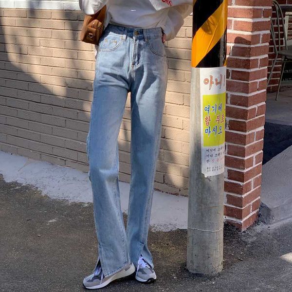 mozuleva spring women vintage denim jeans high-waist straight jeans for women side split jeans vintage long pants 210706, Blue
mozuleva spring women vintage denim jeans high-waist straight jeans for women side split jeans vintage long pants 210706, Blue