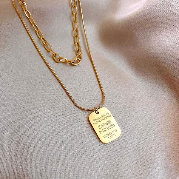 chains titanium steel gold non-fading necklace women's pendant clavicle chain 2021 birthday valentine's day gift, Silver
chains titanium steel gold non-fading necklace women's pendant clavicle chain 2021 birthday valentine's day gift, Silver