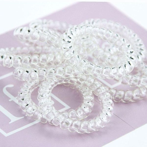 transparent 5cm telephone wire cord hair tie girls children elastic hairbands ring rope women hair accessories, Slivery;white
transparent 5cm telephone wire cord hair tie girls children elastic hairbands ring rope women hair accessories, Slivery;white
