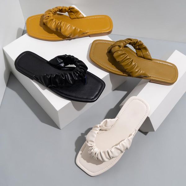 slippers 2021 fashion casual summer style pleated flip flops solid color all-match outdoor female beach, Black
slippers 2021 fashion casual summer style pleated flip flops solid color all-match outdoor female beach, Black