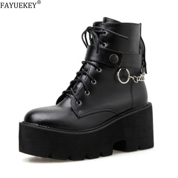 boots chain women leather autumn block heel gothic black punk style platform shoes female footwear
boots chain women leather autumn block heel gothic black punk style platform shoes female footwear