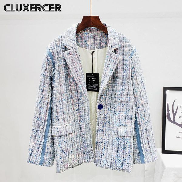 spring autumn sequins blazer jacket women casual solid long sleeve loose suit coat women's suits & blazers, White;black
spring autumn sequins blazer jacket women casual solid long sleeve loose suit coat women's suits & blazers, White;black