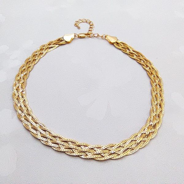 chokers woven necklace female european and american ins hip hop niche simple clavicle chain sweater cuban, Golden;silver
chokers woven necklace female european and american ins hip hop niche simple clavicle chain sweater cuban, Golden;silver