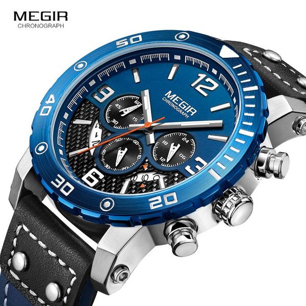 wristwatches watches men megir chronograph quartz genuine leather army military clock male sport wrist watch relogio masculino, Slivery;brown
wristwatches watches men megir chronograph quartz genuine leather army military clock male sport wrist watch relogio masculino, Slivery;brown