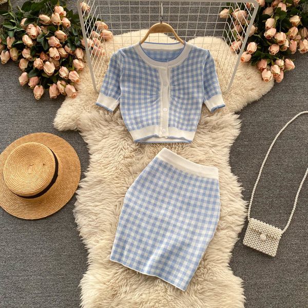 two piece dress korean chic sweet knitted set women plaid short sleeve sweater cardigan + mini skirt suits fashion casual 2 iqqi, White
two piece dress korean chic sweet knitted set women plaid short sleeve sweater cardigan + mini skirt suits fashion casual 2 iqqi, White