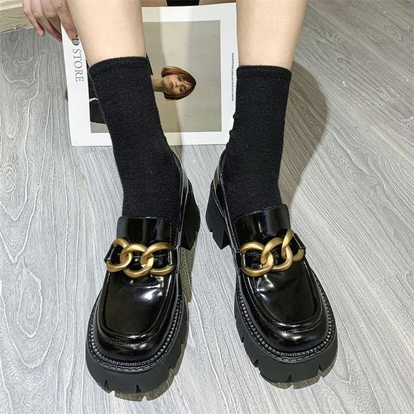 leather natural dress platform shoes genuine shoes high woman toe round thick heel pumps metal decorations women's 39 inpq, Black
leather natural dress platform shoes genuine shoes high woman toe round thick heel pumps metal decorations women's 39 inpq, Black