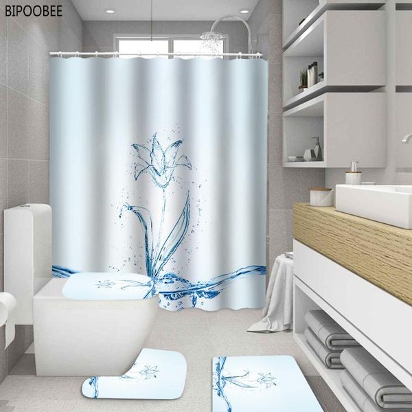 beautiful flowers printed bathroom curtain set fabric shower curtains pedestal bath rug toilet lid cover mats non-slip carpet
beautiful flowers printed bathroom curtain set fabric shower curtains pedestal bath rug toilet lid cover mats non-slip carpet