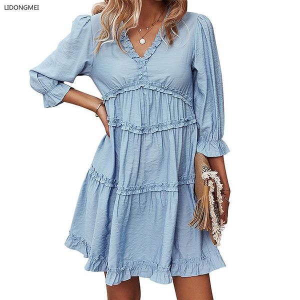 elegant summer dress party women'summer sundress bohemian beach casual vestido plus size ruffles sl808 dresses, Black;gray
elegant summer dress party women'summer sundress bohemian beach casual vestido plus size ruffles sl808 dresses, Black;gray