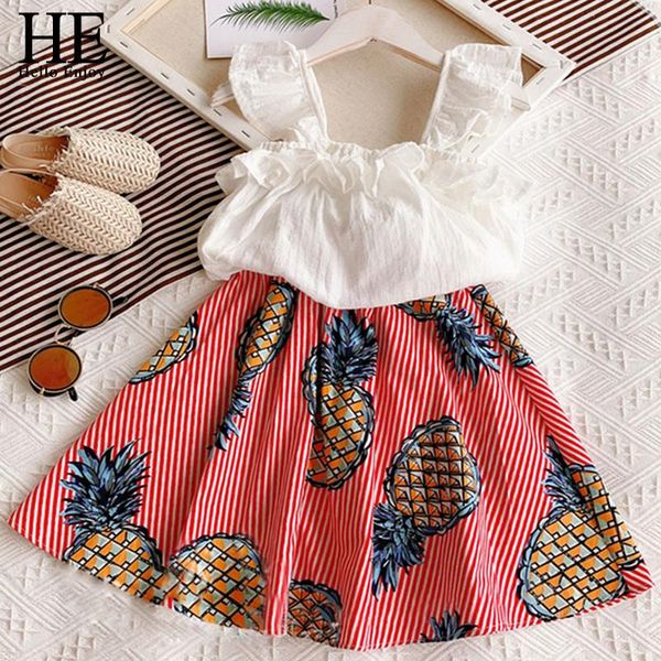 hello enjoy girls clothing set 2021 korean summer striped ruffle t-shirt+pants kids suit toddler children's clothes girl's dresses, Red;yellow
hello enjoy girls clothing set 2021 korean summer striped ruffle t-shirt+pants kids suit toddler children's clothes girl's dresses, Red;yellow