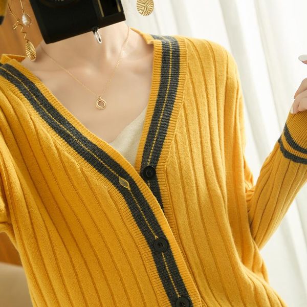 women's knits & tees 2021 cashmere cardigan women coat autumn v-neck collar warm jacket long sleeve soft sweater female standard sweate, White
women's knits & tees 2021 cashmere cardigan women coat autumn v-neck collar warm jacket long sleeve soft sweater female standard sweate, White