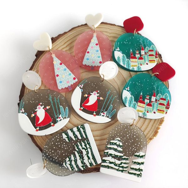 merry christmas acrylic resin earrings for women cute cartoon santa claus geometric round dangle drop earrings jewelry, Silver
merry christmas acrylic resin earrings for women cute cartoon santa claus geometric round dangle drop earrings jewelry, Silver