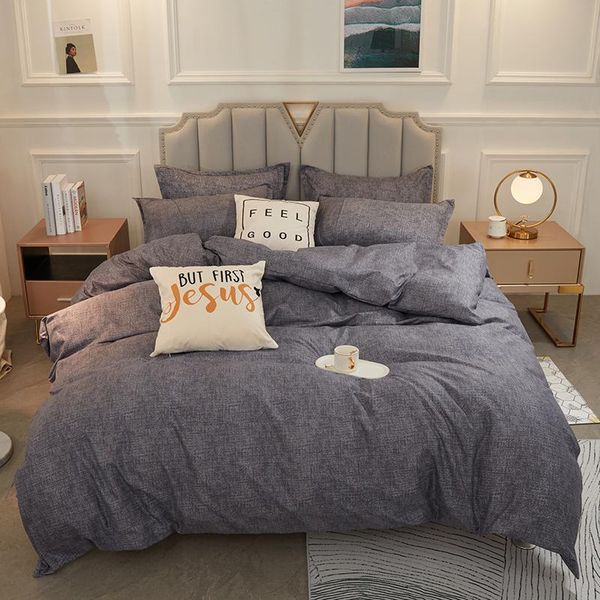 simple fashion gray spring autumn duvet cover bed linen pillowcase home bedding sets flat sheet double full 4pcs twin 3pcs 
simple fashion gray spring autumn duvet cover bed linen pillowcase home bedding sets flat sheet double full 4pcs twin 3pcs