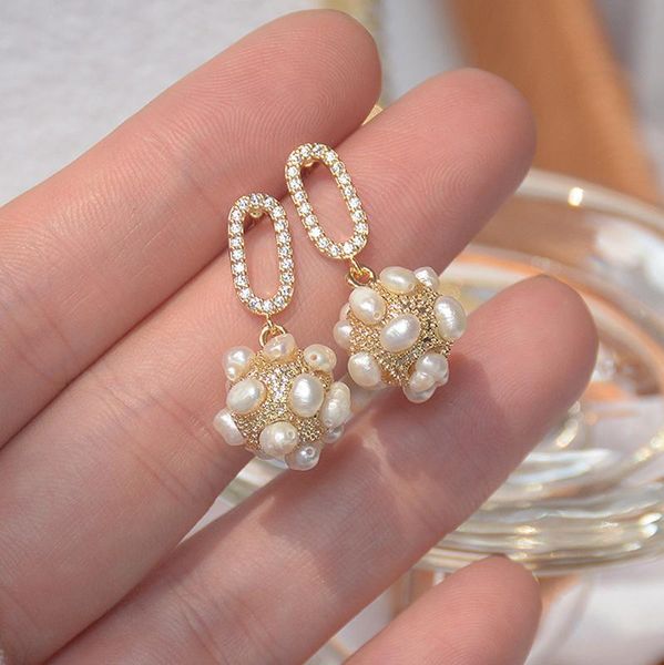 stud arrival delicate zircon cz earrings for women 14k gold plated freshwater pearl beads, Golden;silver
stud arrival delicate zircon cz earrings for women 14k gold plated freshwater pearl beads, Golden;silver