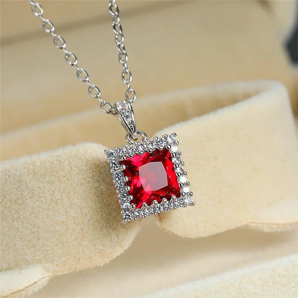 pendant necklaces simple female red necklace vintage cute square crystal chain rose gold silver color wedding for women
pendant necklaces simple female red necklace vintage cute square crystal chain rose gold silver color wedding for women