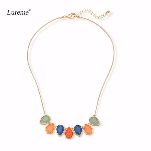 pendant necklaces lureme simple colorful resin teardrop with gold color metal necklace statement jewelry accessories for women, Silver
pendant necklaces lureme simple colorful resin teardrop with gold color metal necklace statement jewelry accessories for women, Silver