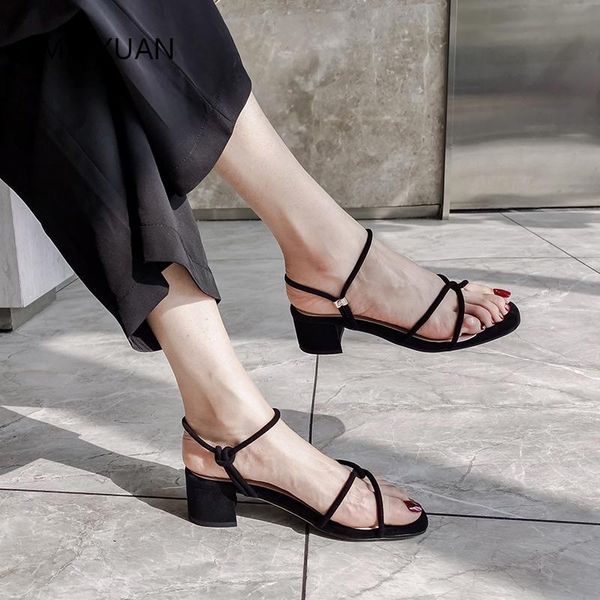 dress shoes mnixuan korean version elegant student summer gladiator sandals women 2021 suede open toe medium heels plus size 34-43, Black
dress shoes mnixuan korean version elegant student summer gladiator sandals women 2021 suede open toe medium heels plus size 34-43, Black