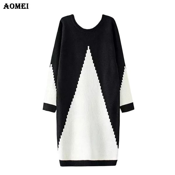 women sweater dress white and black midi winter knitted long sleeve casual fashion femme robes gowns office ladies clothing 210416, Black;gray
women sweater dress white and black midi winter knitted long sleeve casual fashion femme robes gowns office ladies clothing 210416, Black;gray