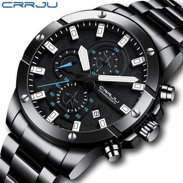 wristwatches crrju men watch quartz big watches full steel waterproof chronograph wristwatch for relogio masculino, Slivery;brown
wristwatches crrju men watch quartz big watches full steel waterproof chronograph wristwatch for relogio masculino, Slivery;brown