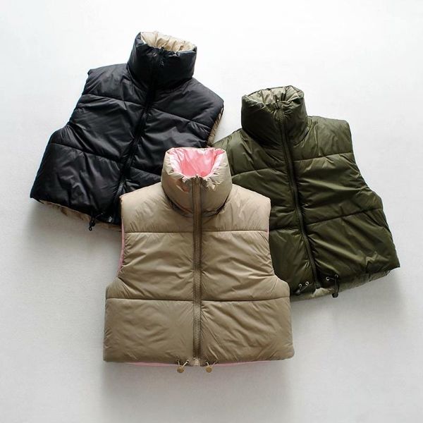 women's vests wholesale 2021 woman coat elegant jacket zipper slimming cotton vest clothing, Black;white
women's vests wholesale 2021 woman coat elegant jacket zipper slimming cotton vest clothing, Black;white