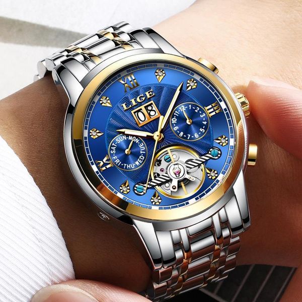 men watches lige casual business automatic mechanical watch tourbillon waterproof reloj masculino wristwatches, Slivery;brown
men watches lige casual business automatic mechanical watch tourbillon waterproof reloj masculino wristwatches, Slivery;brown