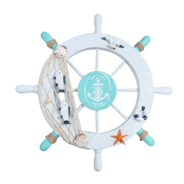 nautical beach wooden boat ship steering wheel fishing net shell home wall decor (swim ring) decorative objects & figurines
nautical beach wooden boat ship steering wheel fishing net shell home wall decor (swim ring) decorative objects & figurines