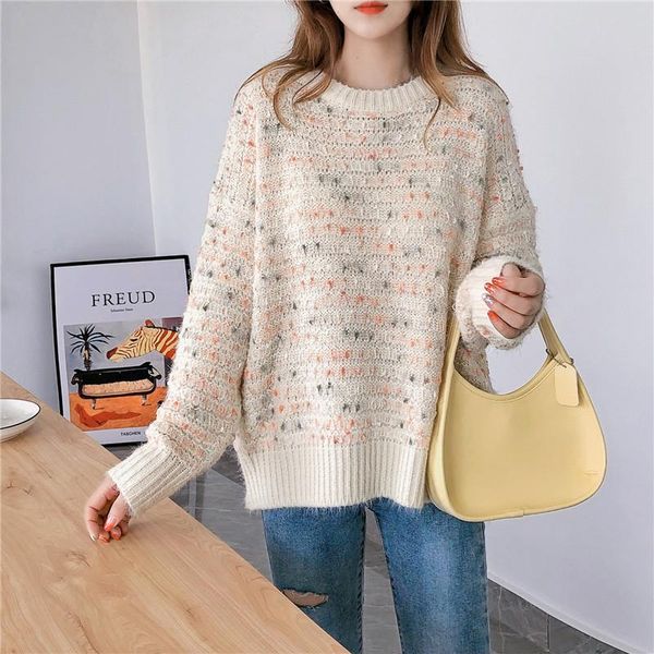 women's sweaters 2021 winter pullover blouse sweater women loose korean knit bottoming lazy wind jacket outer wear y031, White;black
women's sweaters 2021 winter pullover blouse sweater women loose korean knit bottoming lazy wind jacket outer wear y031, White;black
