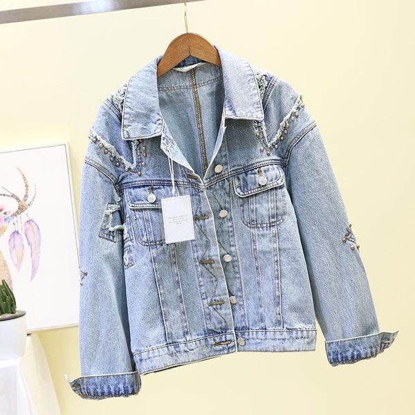 women's jackets denim autumn coat streetwear single breasted rivet female jean long sleeve loose jacket women outerwear, Black;brown
women's jackets denim autumn coat streetwear single breasted rivet female jean long sleeve loose jacket women outerwear, Black;brown
