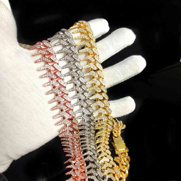 full aaa+ iced out 20mm bling heavy cuban thorns link chain crystal pave men's bracelets necklaces men jewelry x0509, Black
full aaa+ iced out 20mm bling heavy cuban thorns link chain crystal pave men's bracelets necklaces men jewelry x0509, Black