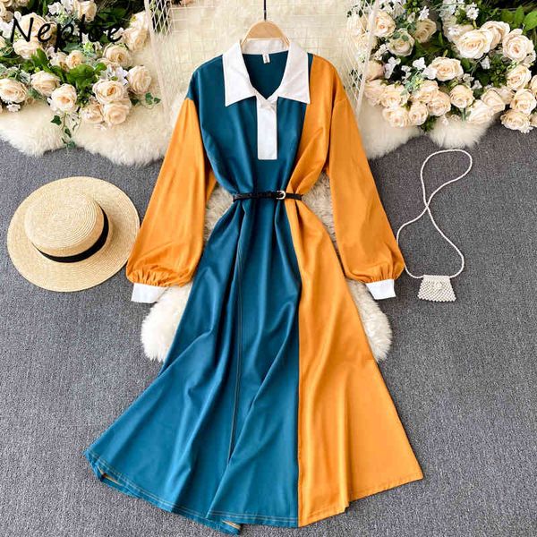 neploe hit color patchwork vintage dress women high waist hip a line vestidos turn down collar long sleeve single breast robe 210423, Black;gray
neploe hit color patchwork vintage dress women high waist hip a line vestidos turn down collar long sleeve single breast robe 210423, Black;gray