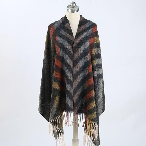 scarves 2021autumn and winter women's thickened cashmere scarfeuropean american long tassel warm shawl color matching scarf, Blue;gray
scarves 2021autumn and winter women's thickened cashmere scarfeuropean american long tassel warm shawl color matching scarf, Blue;gray