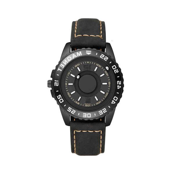 quartz innovative magnetic ball no pointer concept sile canvas steel mens watch multi color strap, Slivery;brown 
quartz innovative magnetic ball no pointer concept sile canvas steel mens watch multi color strap, Slivery;brown