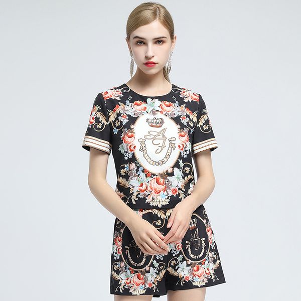 pants fashion suits able summer temperament light mature women's 2021 round neck flower print t-shirt + short two piece, White
pants fashion suits able summer temperament light mature women's 2021 round neck flower print t-shirt + short two piece, White