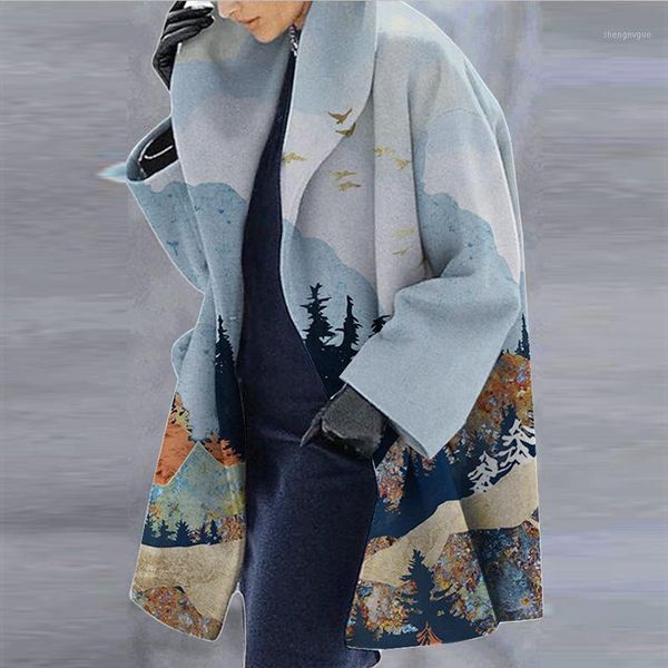 women's wool & blends 2021 long sleeve waistless coat printed woolen women fall clothes coats for, Black
women's wool & blends 2021 long sleeve waistless coat printed woolen women fall clothes coats for, Black