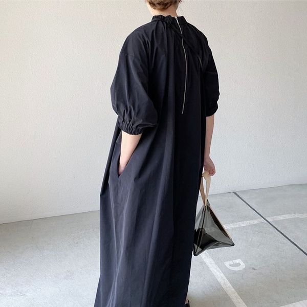 korean one piece vintage long dress elegant little black casual loose oversized women japan simple office ladies maxi dress new, Black;gray
korean one piece vintage long dress elegant little black casual loose oversized women japan simple office ladies maxi dress new, Black;gray