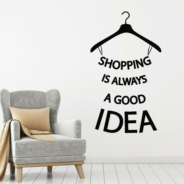 wall stickers shopping is always a good idea quotes hanger fashion store window decals interior design decor murals 4808
wall stickers shopping is always a good idea quotes hanger fashion store window decals interior design decor murals 4808
